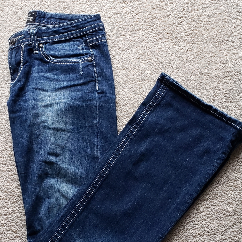 Express Women's Distressed Bootcut jeans